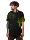 man black t-shirt with a digital cyber style print 